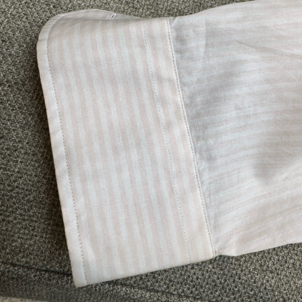 Burberry Men's Striped White Shirt with Check Cuffs - Picture 7 of 12